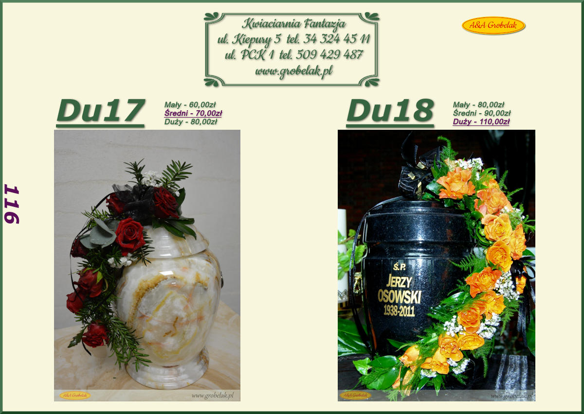 Dekoracja Urny Du-17 i Du-18