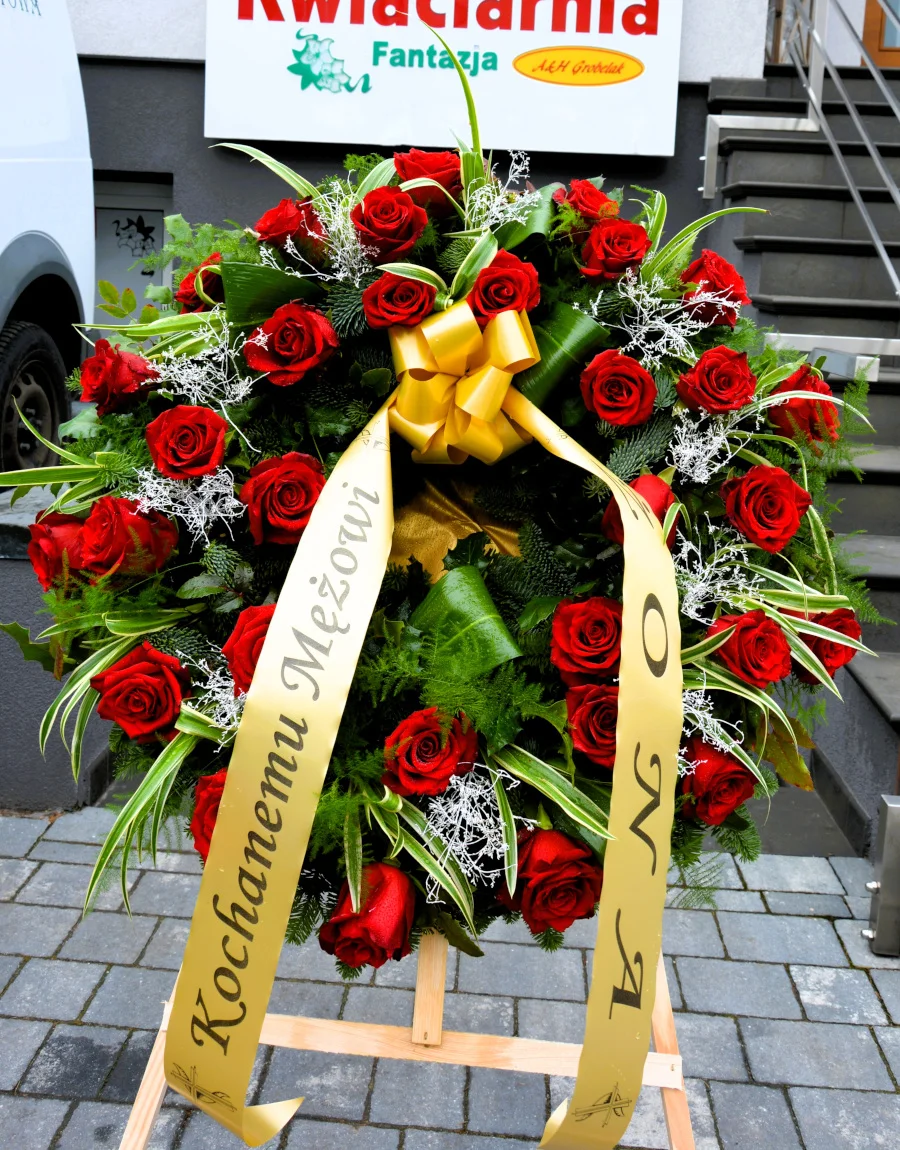 Wieniec rzymski pogrzebowy WRZ-1 o średnicy 70 cm