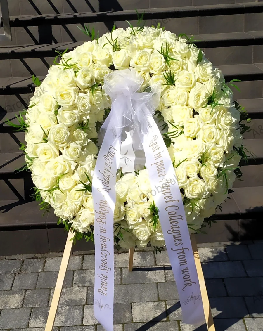 Wieniec rzymski pogrzebowy WRZ-2 o średnicy 70 cm