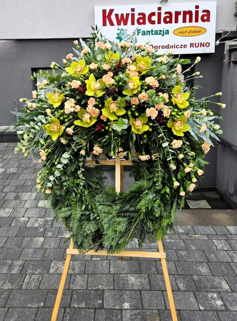 Wieniec rzymski pogrzebowy WRZ-5 o średnicy 70 cm