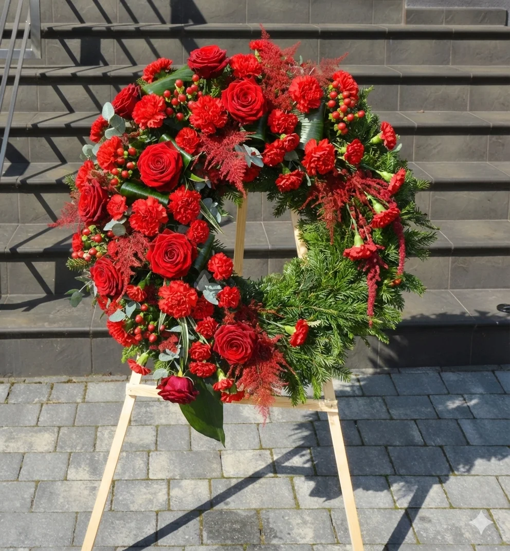 Wieniec rzymski pogrzebowy WRZ-7 o średnicy 70 cm